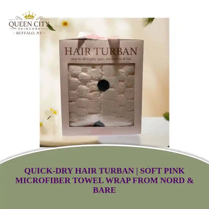 Quick-Dry Hair Turban | Soft Pink Microfiber Towel Wrap from NORD &amp; BARE by@Outfy