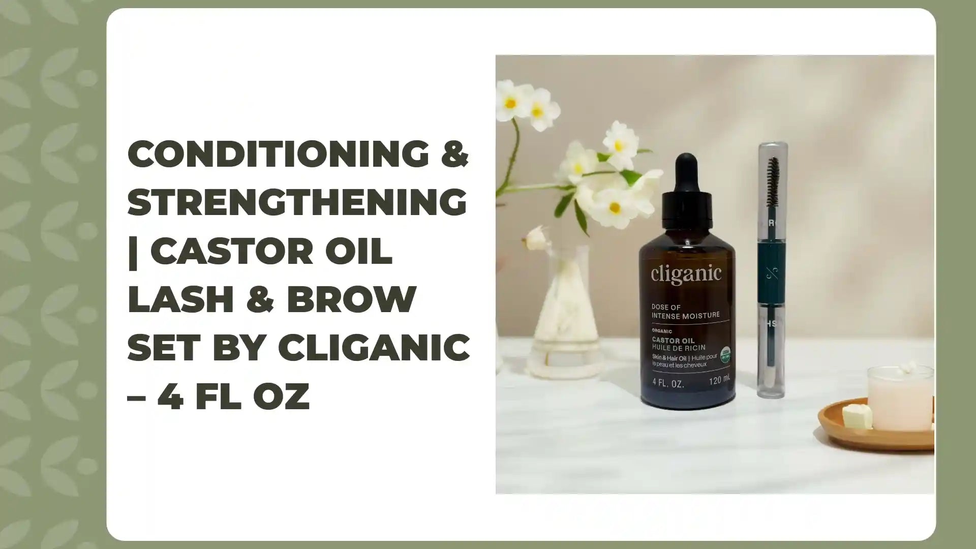 Conditioning &amp; Strengthening | Castor Oil Lash &amp; Brow Set by Cliganic &ndash; 4 fl oz by@Outfy