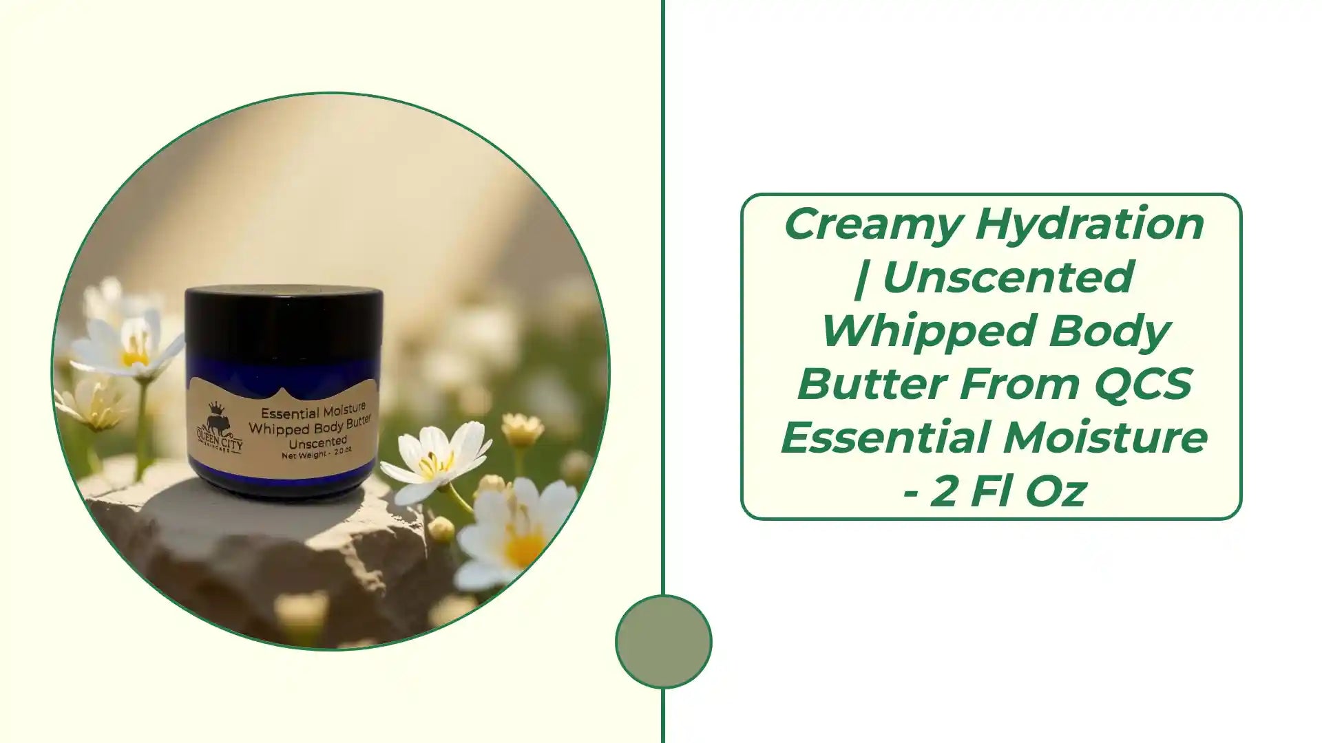 Creamy Hydration | Unscented Whipped Body Butter from QCS Essential Moisture - 2 fl oz by@Outfy