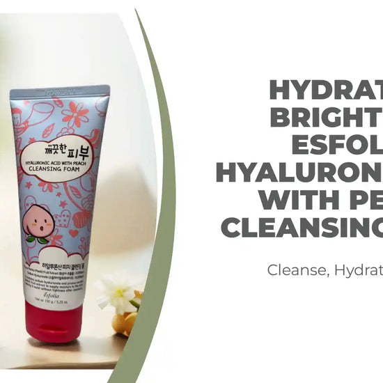 Hydrate &amp; Brighten | Esfolio Hyaluronic Acid with Peach Cleansing Foam by@Outfy