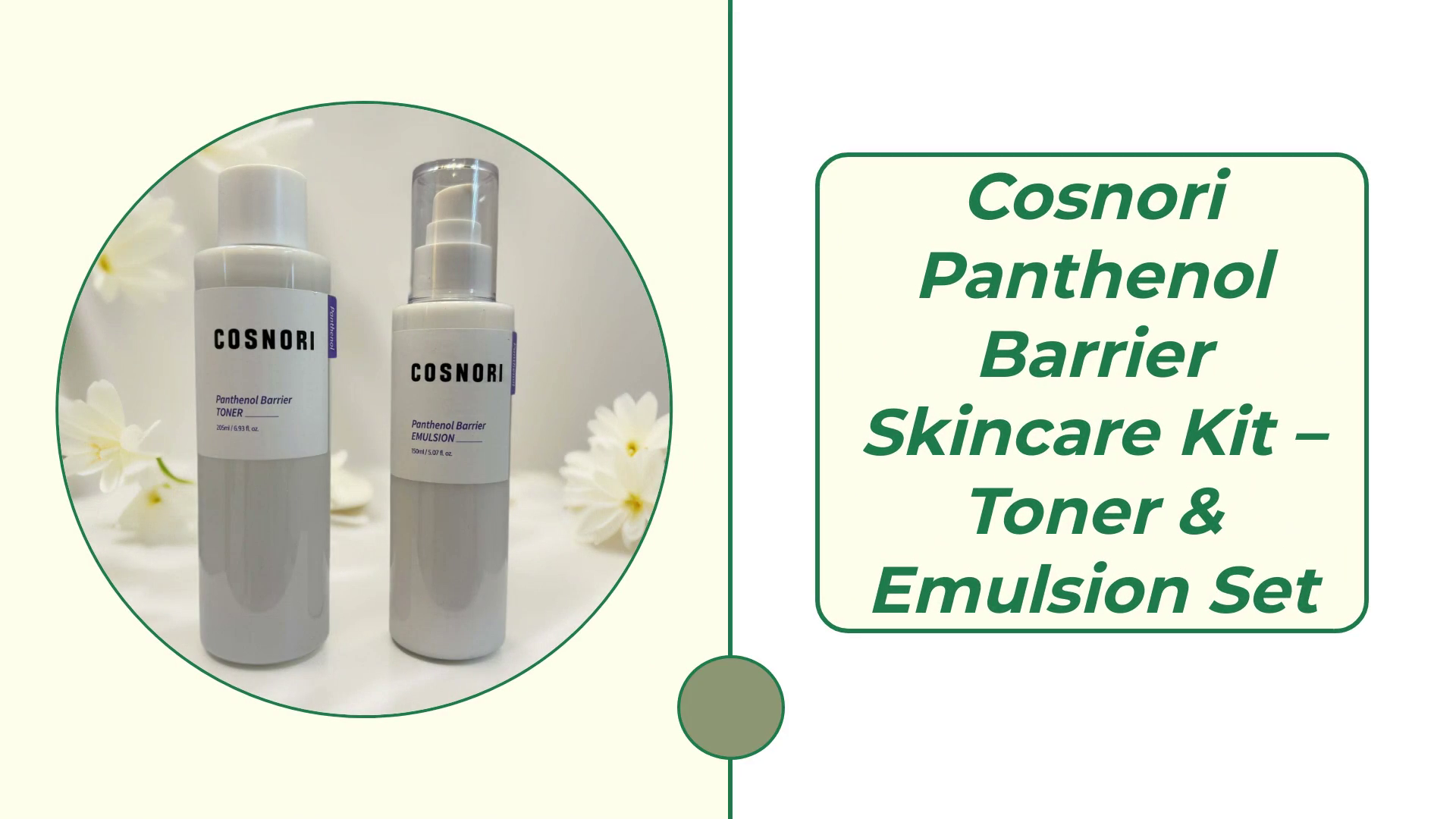 Cosnori Panthenol Barrier Skincare Kit - Toner & Emulsion Set