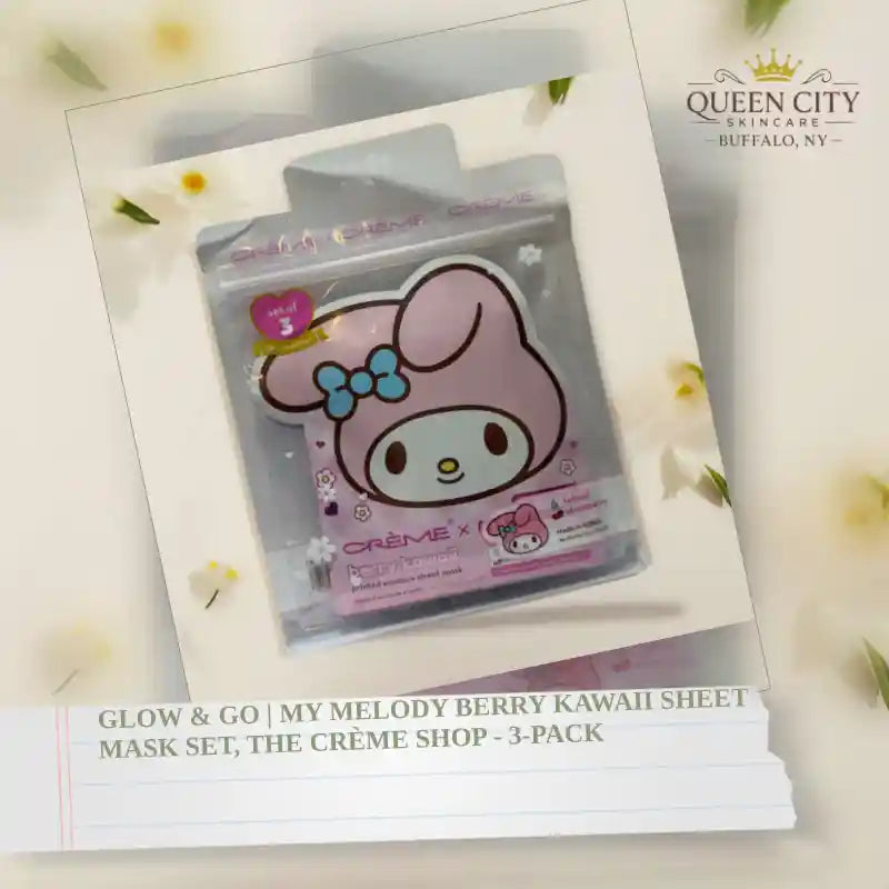 Glow &amp; Go | My Melody Berry Kawaii Sheet Mask Set, The Cr&egrave;me Shop - 3-Pack by@Outfy