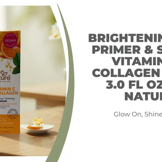 Brightening Face Primer &amp; Serum | Vitamin C + Collagen Serum 3.0 fl oz &ndash; By Nature by@Outfy