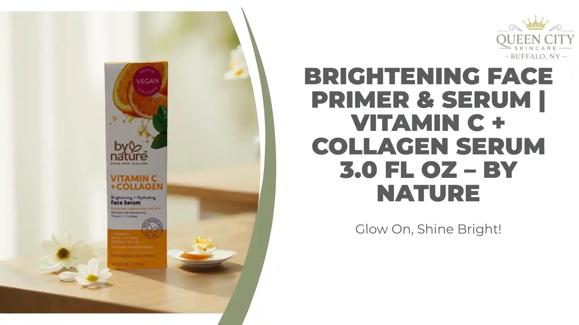 Brightening Face Primer &amp; Serum | Vitamin C + Collagen Serum 3.0 fl oz &ndash; By Nature by@Outfy