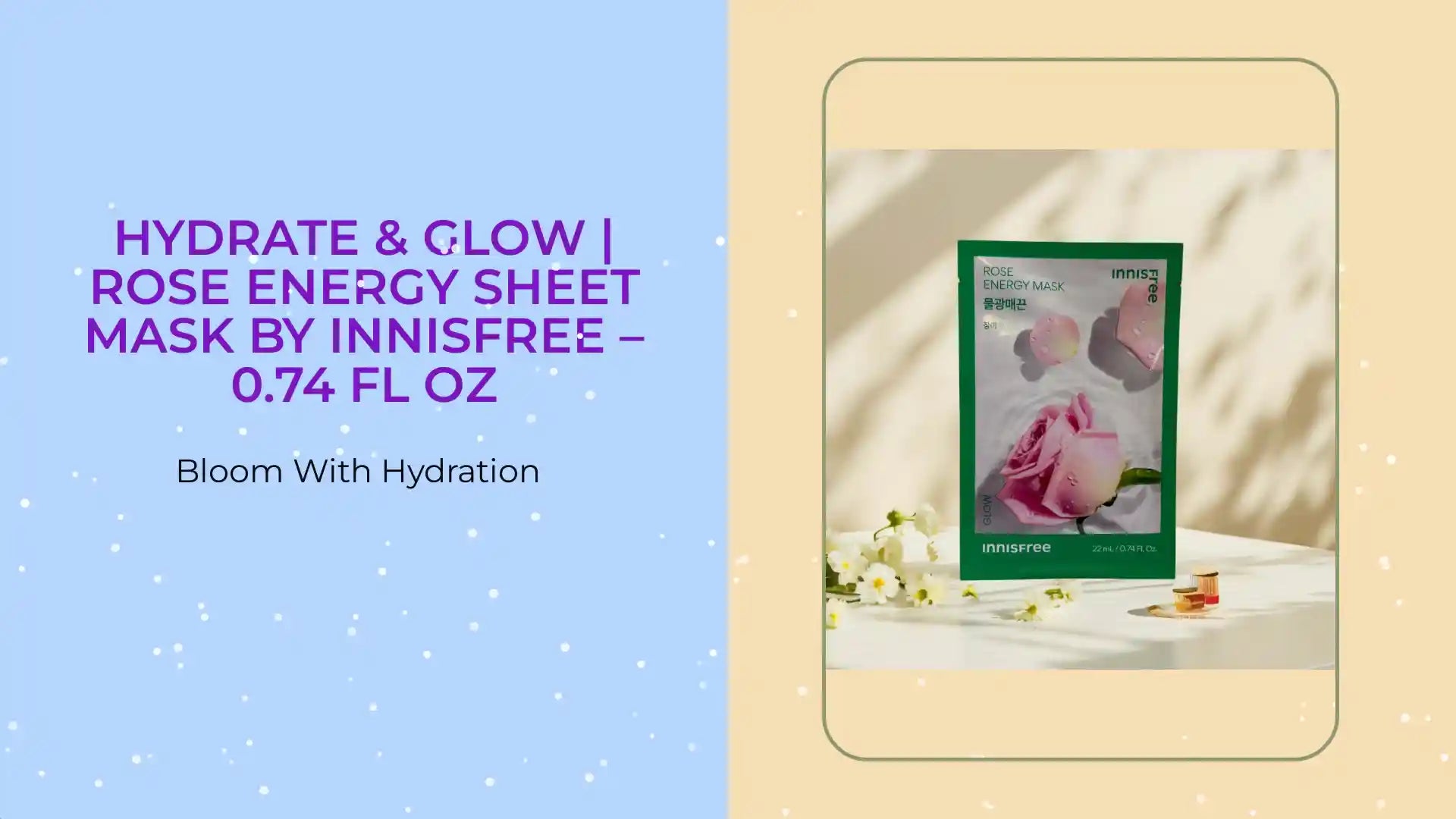 Hydrate &amp; Glow | Rose Energy Sheet Mask by Innisfree &ndash; 0.74 fl oz by@Outfy