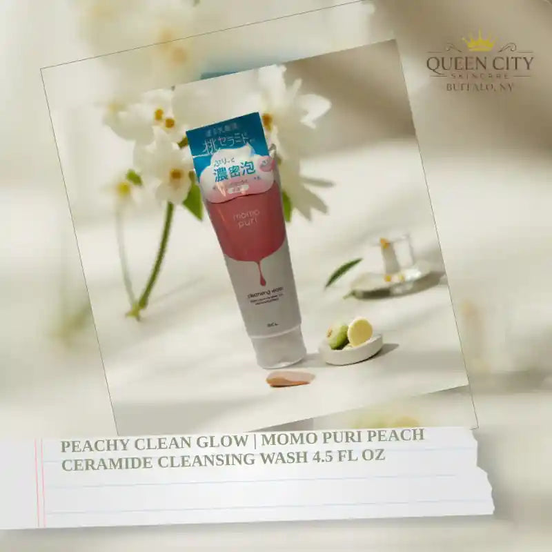 Peachy Clean Glow | Momo Puri Peach Ceramide Cleansing Wash 4.5 fl oz by@Outfy