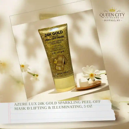 Azure Lux 24K Gold Sparkling Peel-Off Mask &ETH; Lifting &amp; Illuminating, 5 oz by@Outfy
