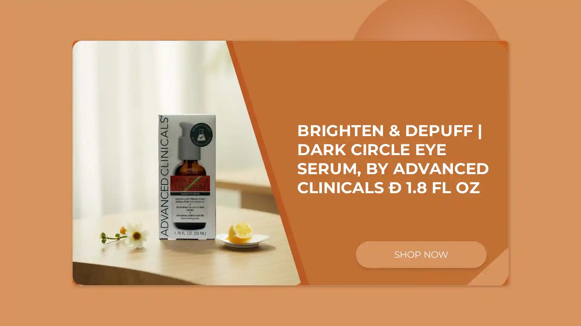 Brighten &amp; Depuff | Dark Circle Eye Serum, by Advanced Clinicals &ETH; 1.8 fl oz by@Outfy