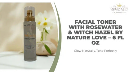 Facial Toner with Rosewater &amp; Witch Hazel by Nature Love &ndash; 6 fl oz by@Outfy