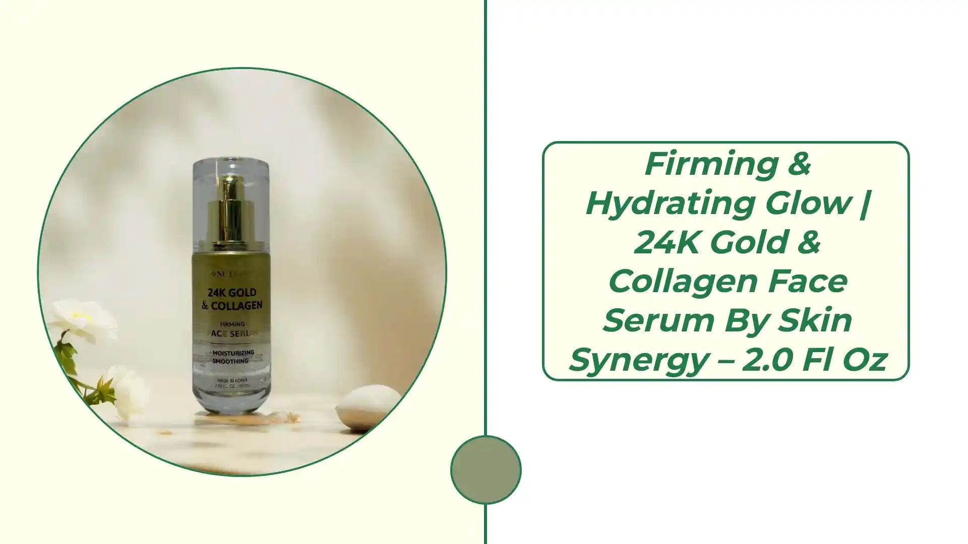 Firming &amp; Hydrating Glow | 24K Gold &amp; Collagen Face Serum by Skin Synergy &ndash; 2.0 fl oz by@Outfy