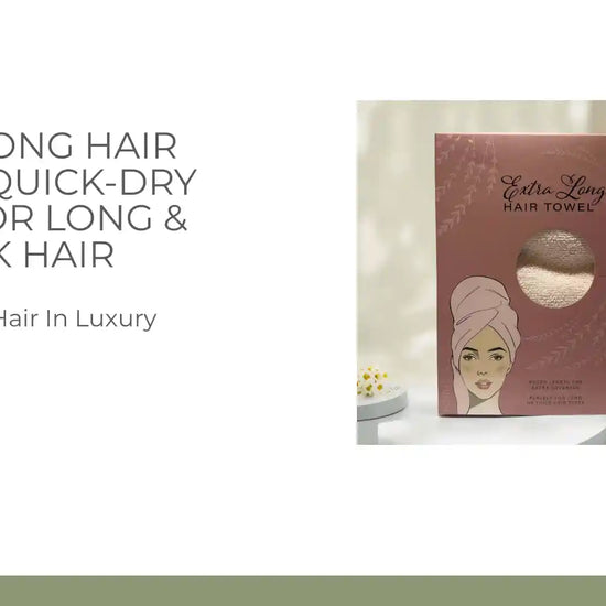 Extra Long Hair Towel | Quick-Dry Wrap for Long &amp; Thick Hair by@Outfy