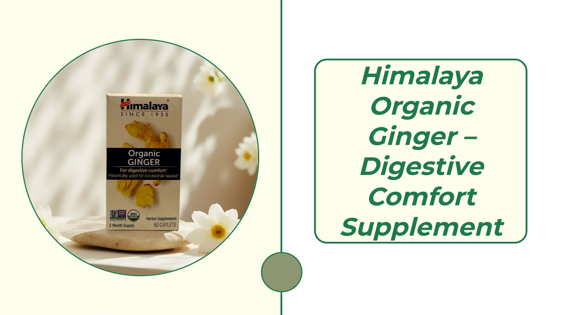 Himalaya Organic Ginger Supplement for digestive comfort support.