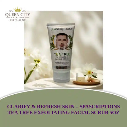 SpaScriptions Tea Tree Exfoliating Facial Scrub 5oz tube