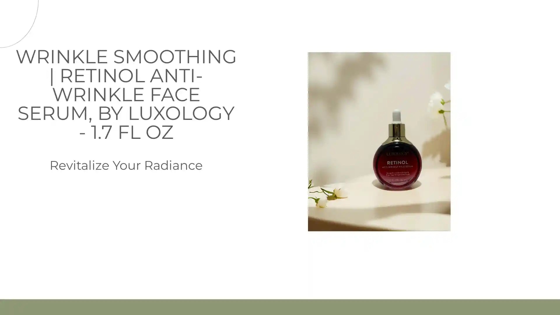Wrinkle Smoothing | Retinol Anti-Wrinkle Face Serum, by Luxology - 1.7 fl oz by@Outfy