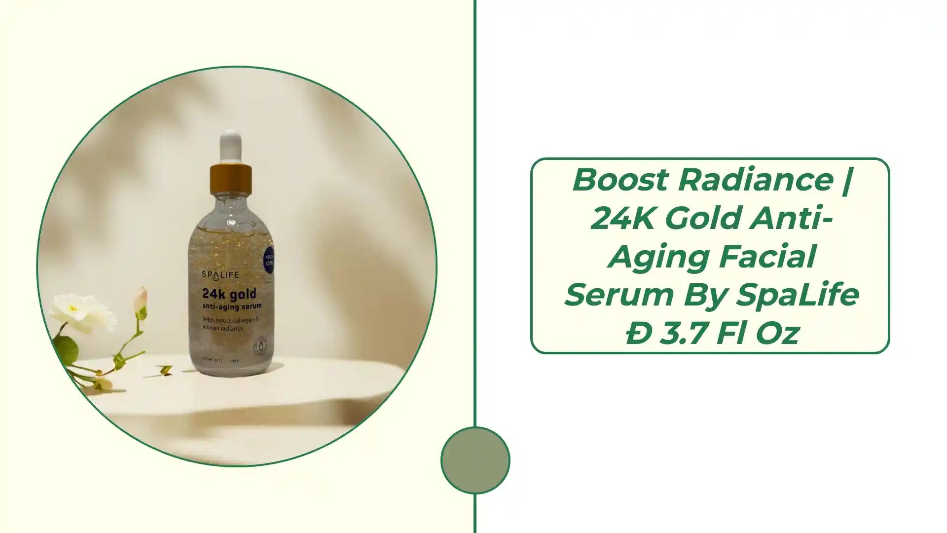 Boost Radiance | 24K Gold Anti-Aging Facial Serum by SpaLife &ETH; 3.7 fl oz by@Outfy