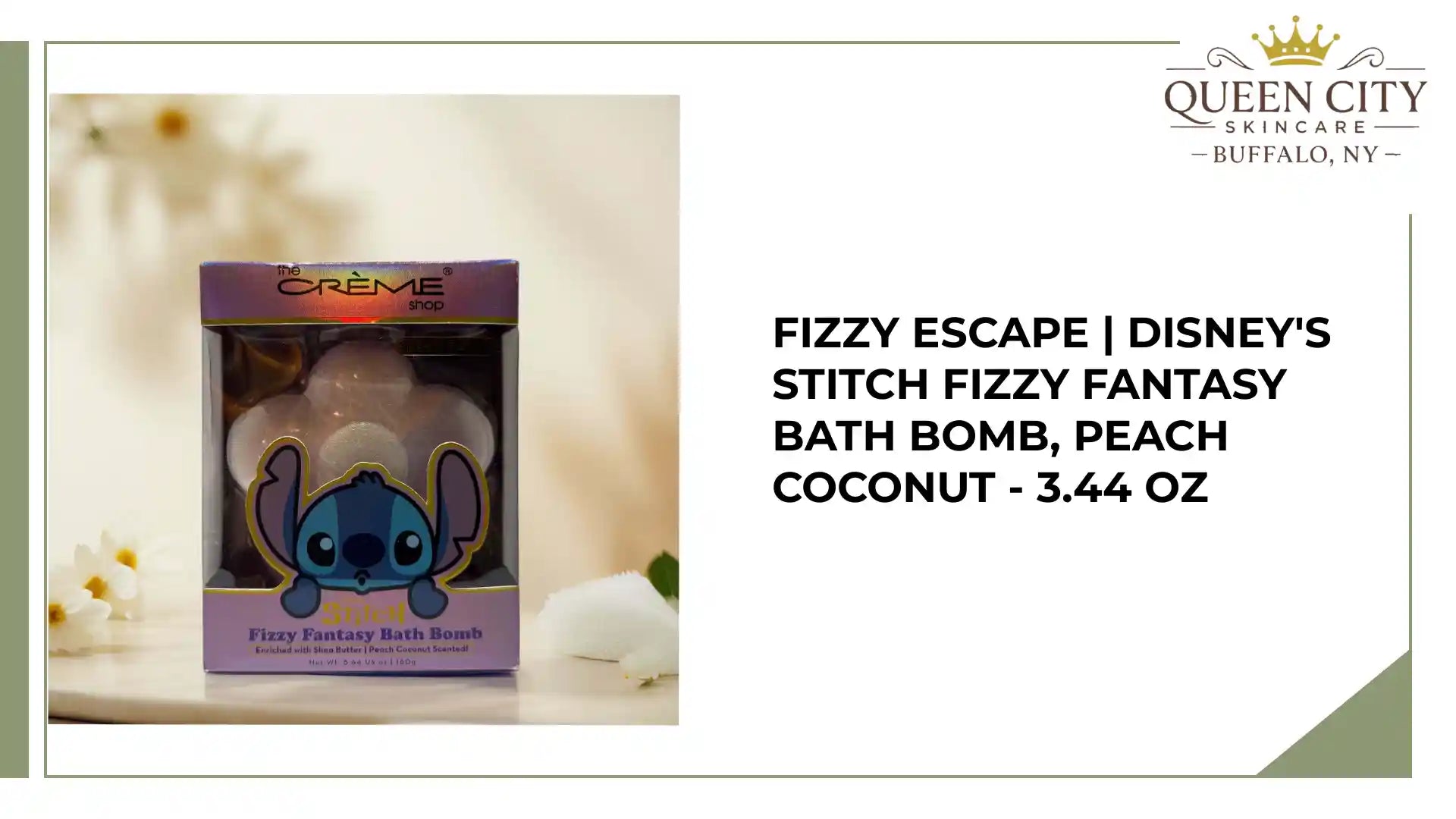 Fizzy Escape | Disney&#039;s Stitch Fizzy Fantasy Bath Bomb, Peach Coconut - 3.44 oz by@Outfy