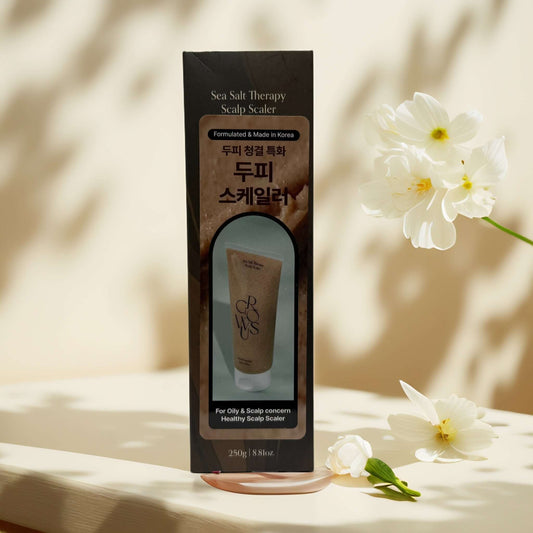 Purify & Refresh Growus Sea Salt Therapy Scalp Scaler 8.45 fl oz in packaging.