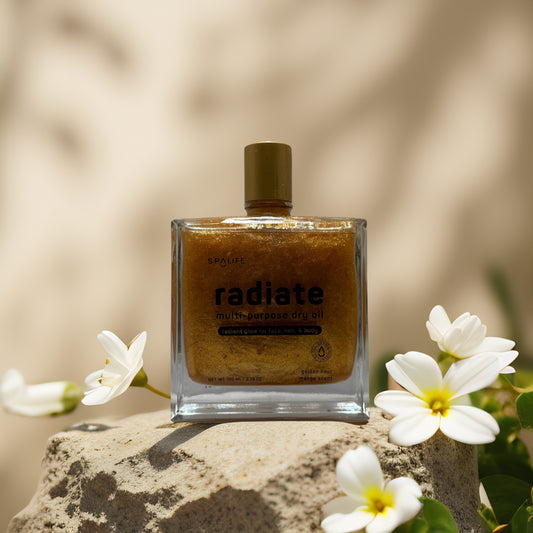 Radiant Glow & Tropical Moisture | Radiate Dry Oil by SpaLife – 3.4 fl oz