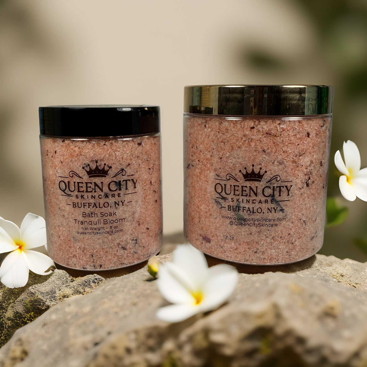 Tranquil Bloom | Peony, Rose & Lavender Bath Soak by Queen City Skincare – 8 oz