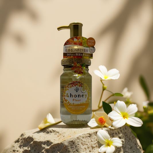 Shine + Floral Softness | Fleur Smooth Hair Oil from &honey – 3.3 fl oz