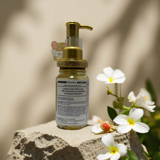 Shine + Floral Softness | Fleur Smooth Hair Oil from &honey – 3.3 fl oz
