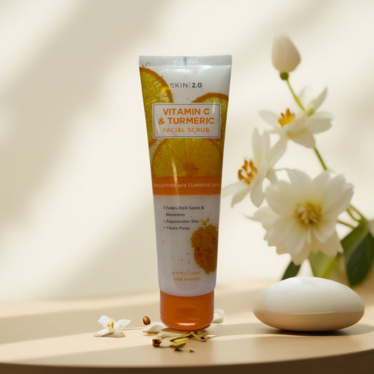 Brighten & Clarify | Vitamin C & Turmeric Facial Scrub, by Skin 2.0 - 6.8 oz
