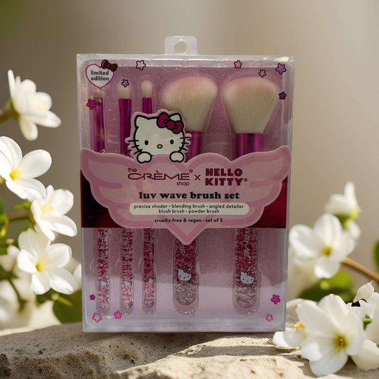 Soft-Focus Finish | Luv Wave Brush Set by Crème Shop x Hello Kitty – 5pc