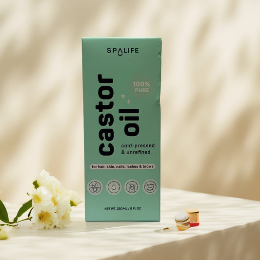 Hair Growth & Glow Boost | 100% Pure Castor Oil from SpaLife - 8 fl oz