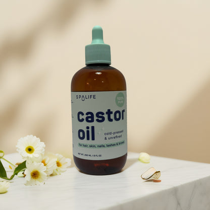 Hair Growth & Glow Boost | 100% Pure Castor Oil from SpaLife - 8 fl oz