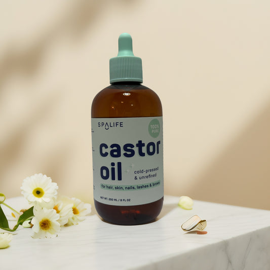 Hair Growth & Glow Boost | 100% Pure Castor Oil from SpaLife - 8 fl oz