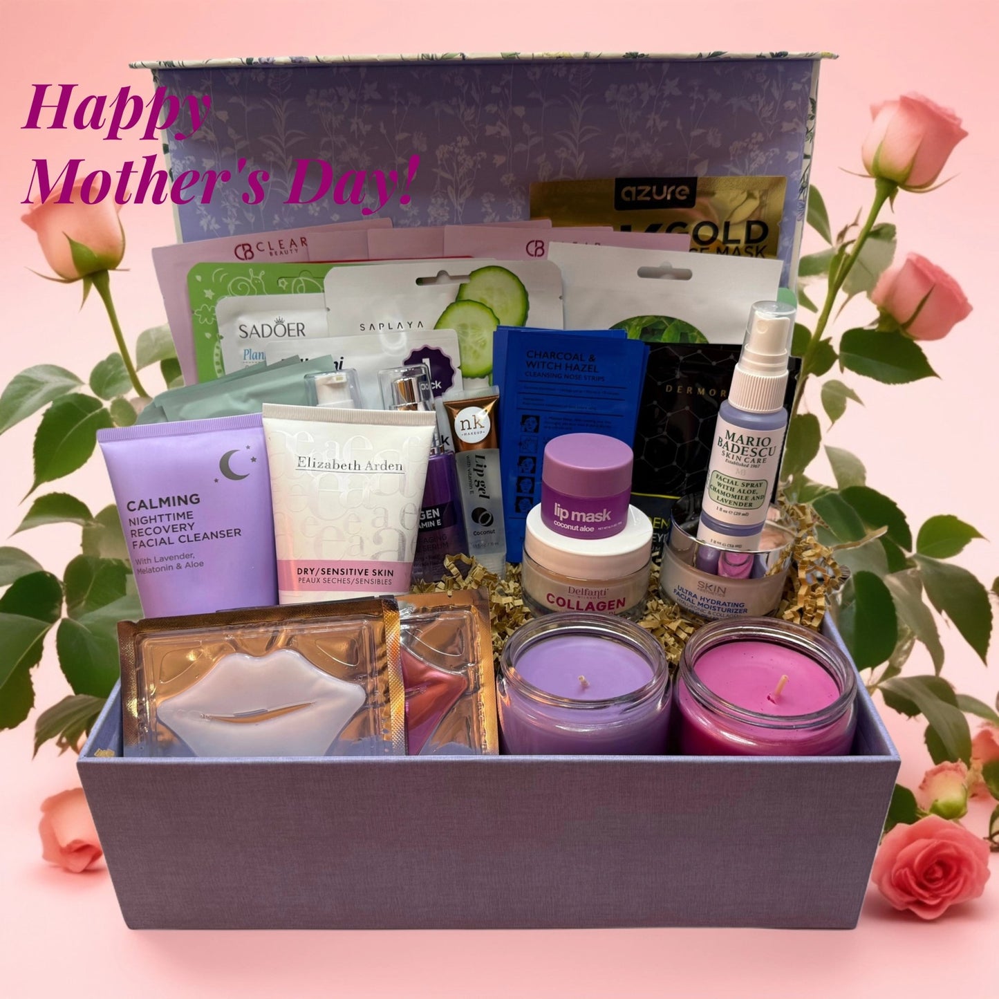 Treat Yo - Self: Ultimate Anti - aging Renew Package – Lavender & Chamomile Self - Care Gift Box - Queen City Skincare