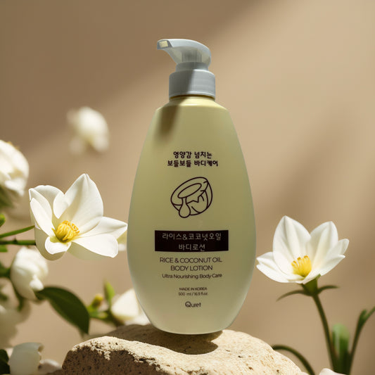 Ultra Nourishing Moisture | Rice & Coconut Oil Body Lotion by Quret – 16.9 fl oz