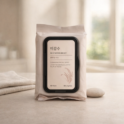 Brightening | Rice Water Bright Cleansing Wipes by THEFACESHOP – 6.13 oz