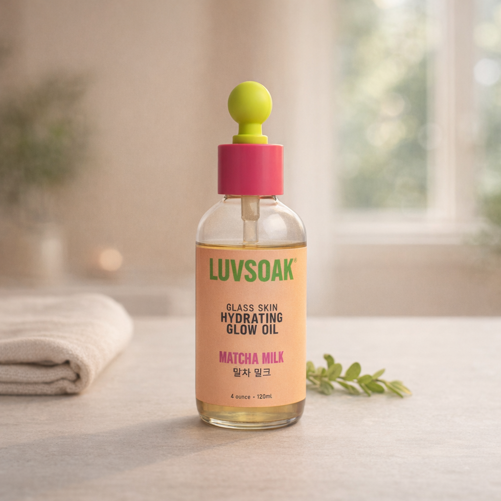 Glass Skin | Matcha Milk Glow Oil by LUV SOAK – 4 fl oz