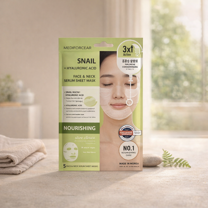 Nourishing | Face & Neck Serum Sheet Mask by Medifordear – 1.01 fl oz