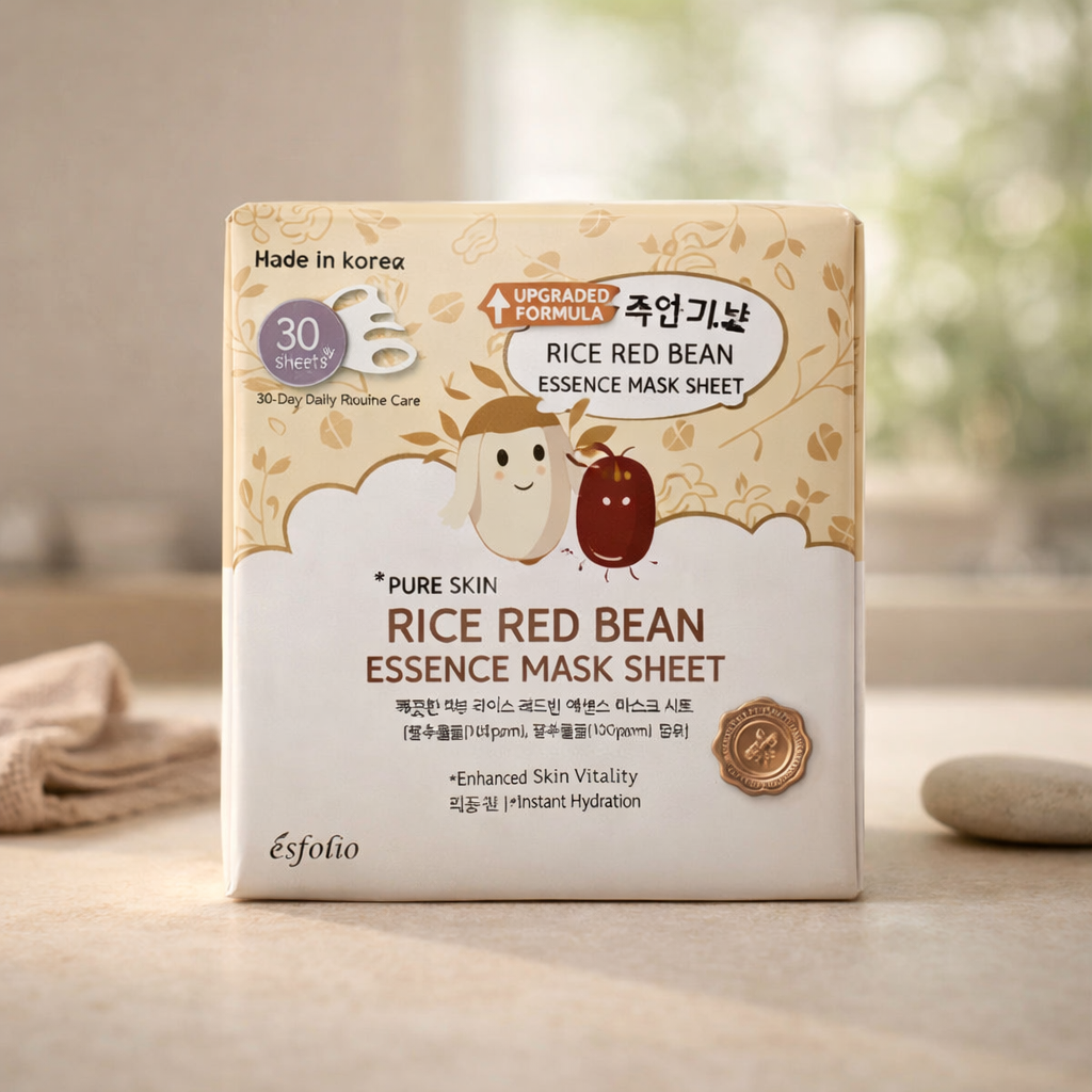 Hydrating | Rice Red Bean Essence Mask Sheet by esfolio – 13.53 fl oz