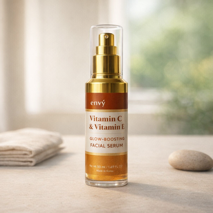 Glow-Boosting | Vitamin C & E Facial Serum by envy – 1.69 fl oz