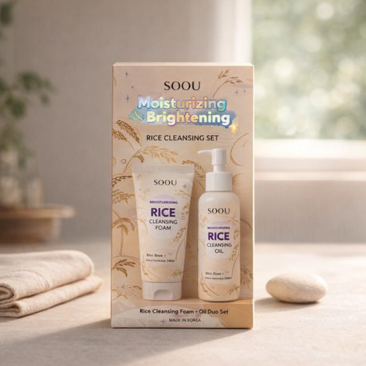 Moisturizing & Brightening | Rice Cleansing Set by SOOU – 6.76 fl oz