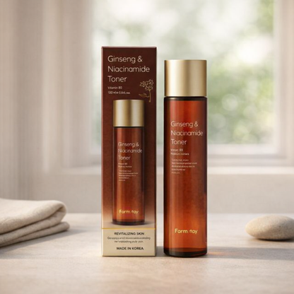 Brightening | Ginseng & Niacinamide Toner by Farmstay – 5.07 fl oz