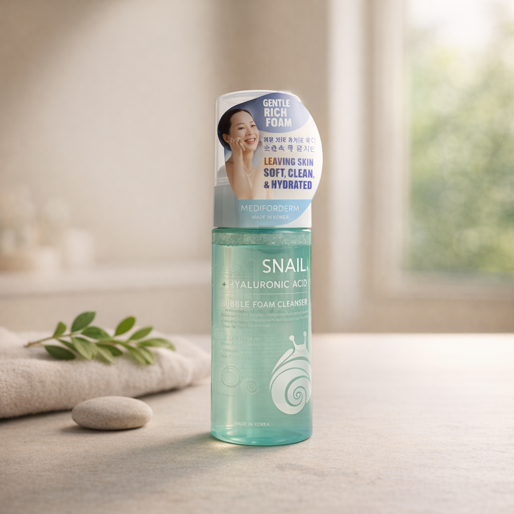 Hydrating Cleanse | Snail & Hyaluronic Foam Cleanser by MEDIFOZDEAR – 5.07 fl oz