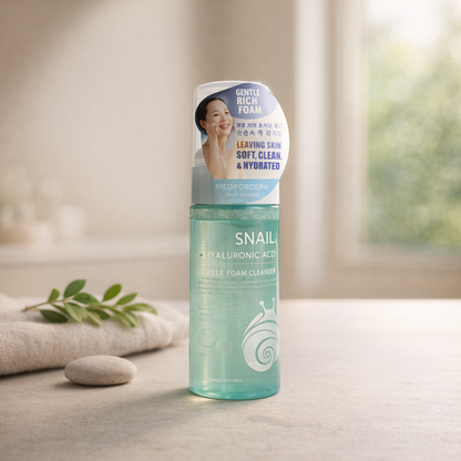 Hydrating Cleanse | Snail & Hyaluronic Foam Cleanser by MEDIFOZDEAR – 5.07 fl oz