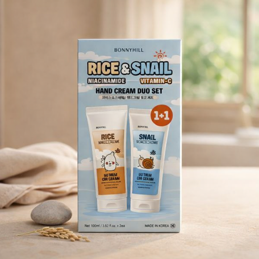 Brightening | Rice & Snail Hand Cream Duo by Bonnyhill – 3.52 fl oz