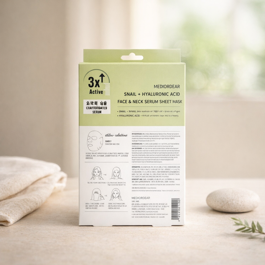 Nourishing | Face & Neck Serum Sheet Mask by Medifordear – 1.01 fl oz