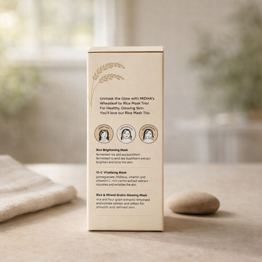 Brightening & Hydrating | Rice Wash-Off Mask Trio by MIDHA – 5.28 fl oz