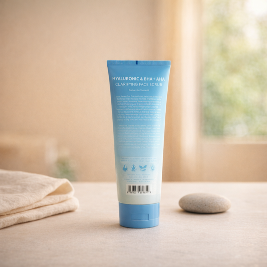 Clarify & Smooth | Radiant Beauty Hyaluronic & BHA & AHA Scrub 5.1 fl oz