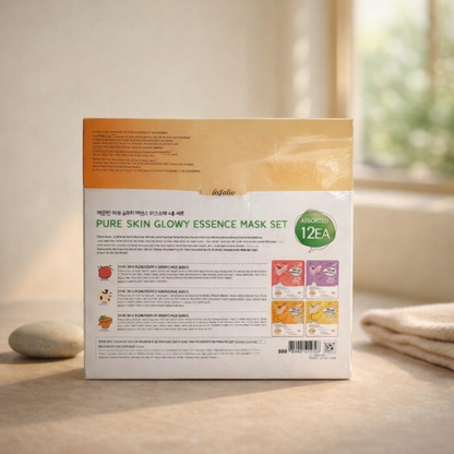 Glowy | Pure Skin Glowy Essence Mask Set by Esfolio – 0.85 fl oz