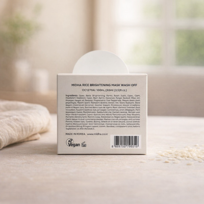 Brightening | Rice Brightening Mask Wash Off by MIDHA – 3.38 fl oz