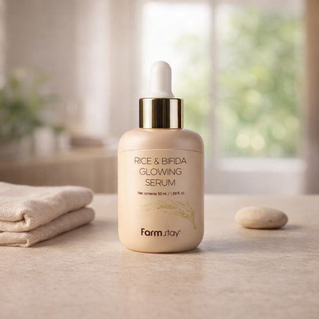 Glowing | Rice & Bifida Serum by Farmstay – 1.18 fl oz
