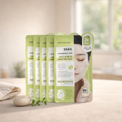 Nourishing | Face & Neck Serum Sheet Mask by Medifordear – 1.01 fl oz