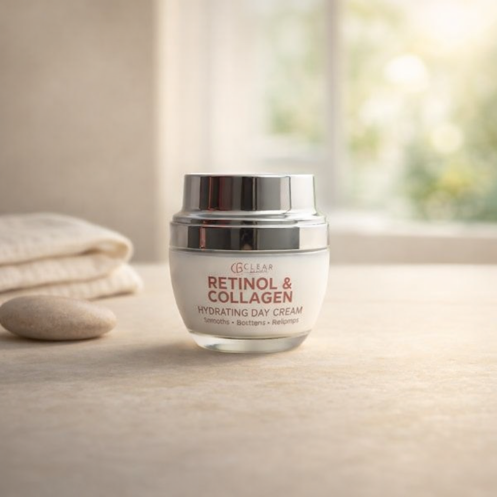Hydrating | Retinol & Collagen Day Cream by Clear Beauty – 1.69 fl oz